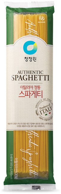 청정원 이탈리아 정통 스파게티면, 500g, 1개