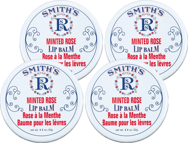SMITH'S ROSEBUD SALVE 美國原裝 薄荷玫瑰花蕾膏, 薄荷玫瑰, 22g, 4罐