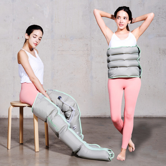 닥터라이프 공기압 혈액순환 마사지기 다리 + 허리 세트 V7, 화이트