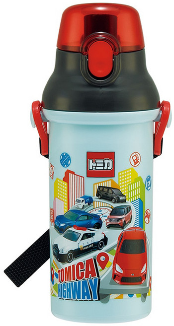 Skater AG彈蓋直飲水壺, Tomica Highway 黑色 + 藍色, 480ml, 1個