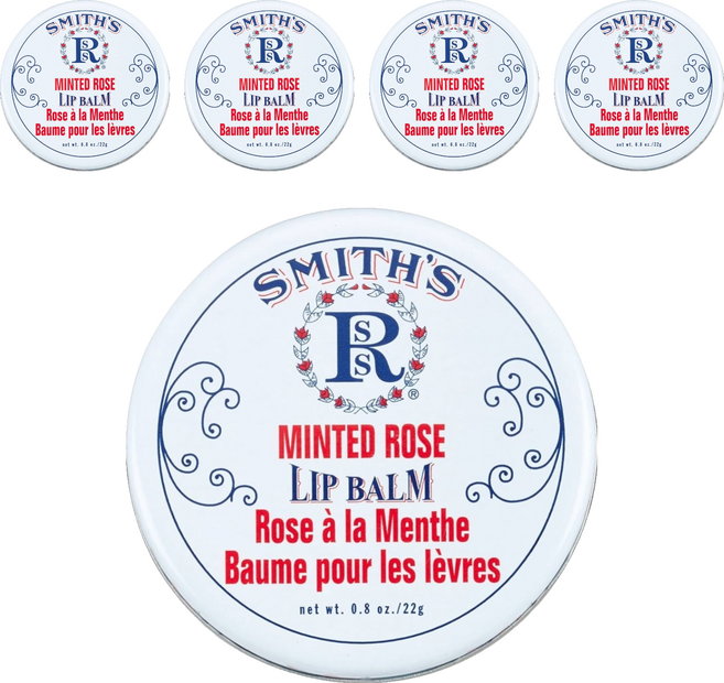SMITH'S ROSEBUD SALVE 美國原裝 薄荷玫瑰花蕾膏, 薄荷玫瑰, 22g, 5罐