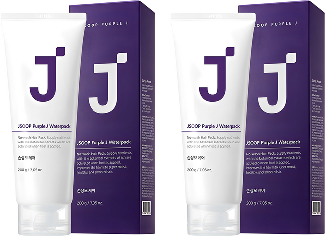 제이숲 퍼플제이 단백질 노워시 헤어팩 트리트먼트, 200ml, 2개
