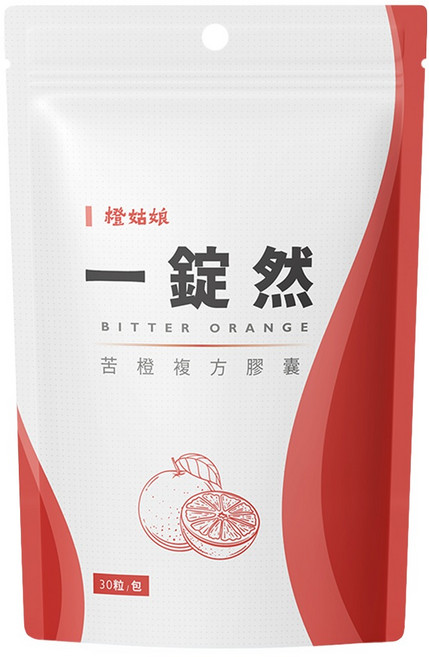 橙姑娘 一錠然 苦橙複方膠囊, 1包, 0.6g, 30顆
