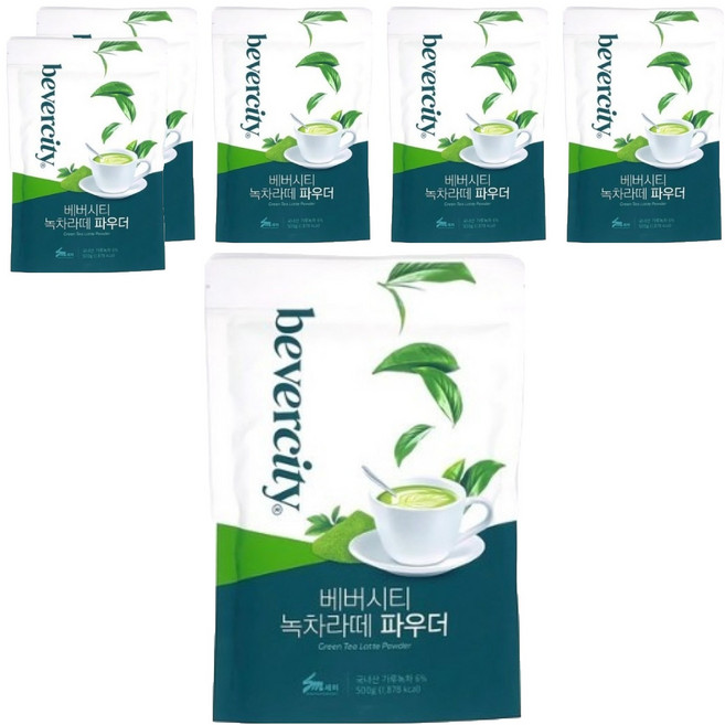 베버시티 녹차라떼 파우더, 500g, 6개