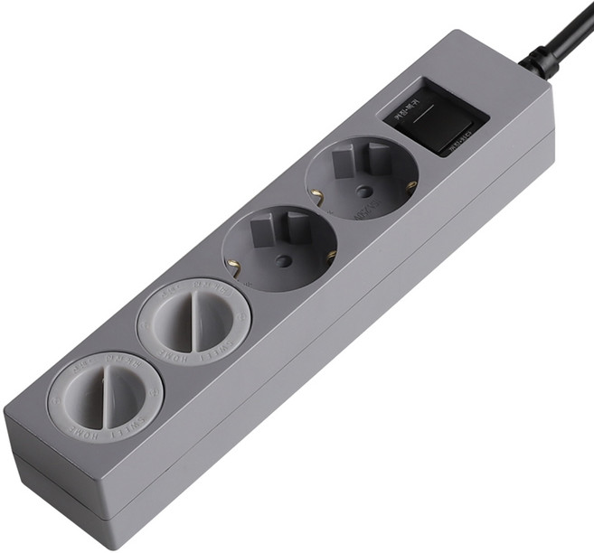 스윗홈 국산 과부하차단 절전 멀티탭 4구 + 안전커버 2p 세트, 1.5m, 그레이블랙, 1개