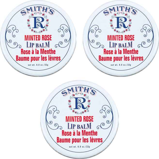 SMITH'S ROSEBUD SALVE 美國原裝 薄荷玫瑰花蕾膏, 薄荷玫瑰, 22g, 3罐