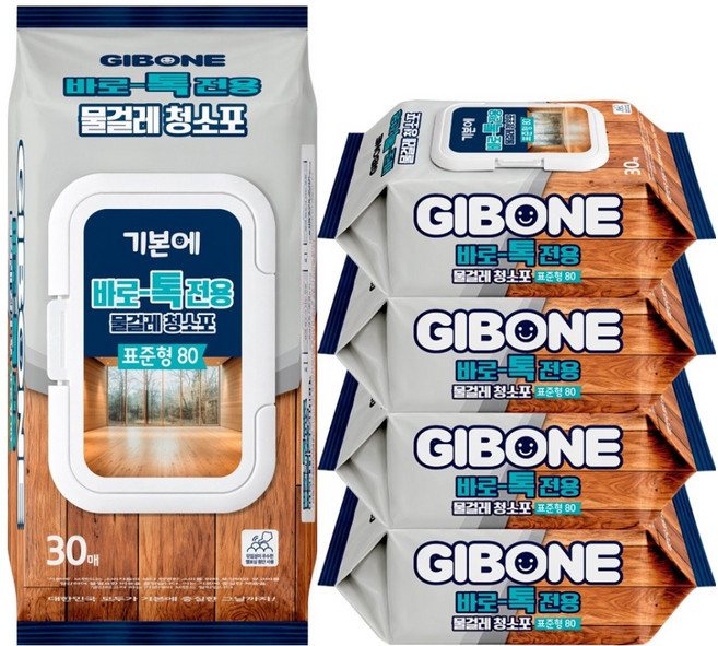 기본에 바로톡 전용 80 물걸레 청소포 30p, 5팩