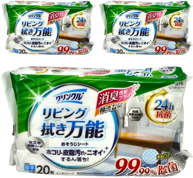 Life-do.Plus 除菌萬用清潔濕紙巾 150663, 1入, 3包