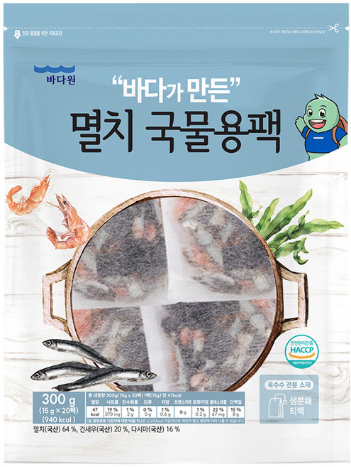 바다원 멸치 국물용팩, 300g, 1개