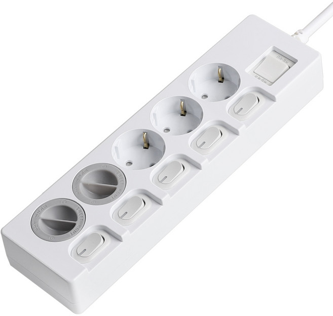 스윗홈 국내생산 과부하차단 개별스위치 절전 멀티탭 5구+안전커버 2p, 5m, 1개