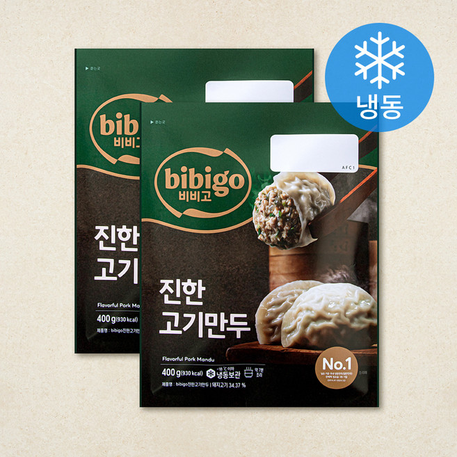 비비고 진한고기만두 (냉동), 400g, 2개