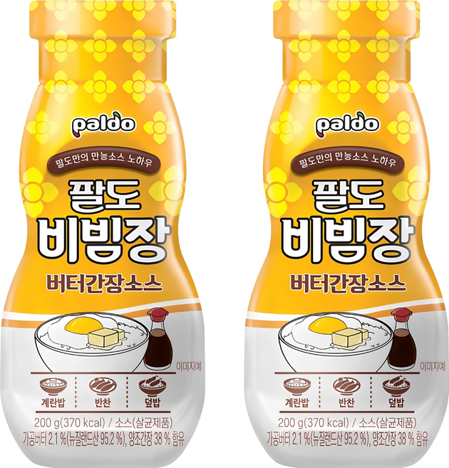 팔도 비빔장 버터간장소스, 200g, 2개