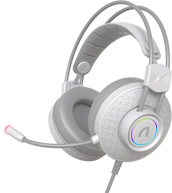 ABKO 虛擬7.1 ENC RGB電競耳機, N310, 白色