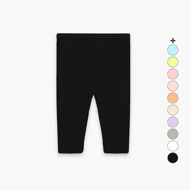 유니프랜드 아동용 베이직 40수 면스판 5부 레깅스