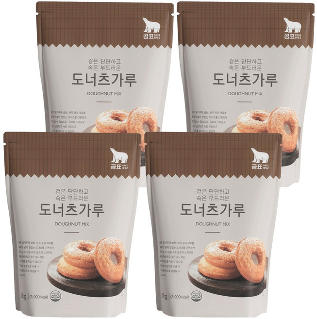 곰표 도너츠가루, 1kg, 4개