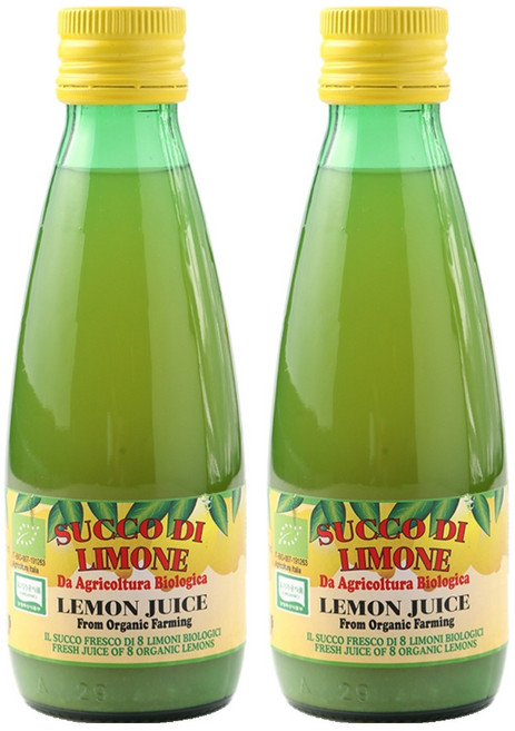 유로푸드 유기농 레몬주스, 250ml, 2개