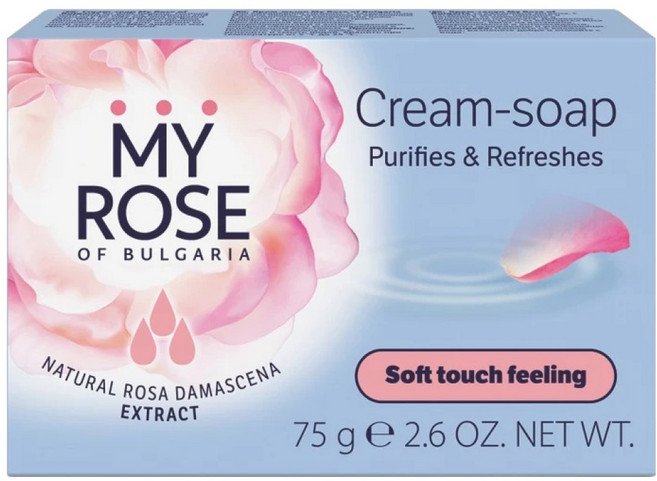 MY ROSE 乳霜皂 經典玫瑰, 75g, 1個