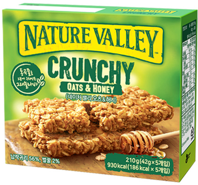 네이처밸리 크런치 오츠 앤 허니 바, 1개, 210g