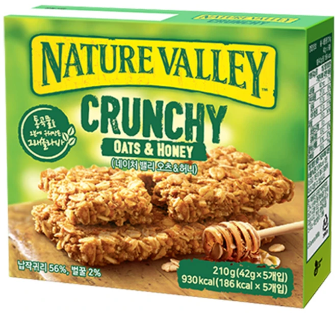 네이처밸리 크런치 오츠 앤 허니 바, 1개, 210g - 쿠팡