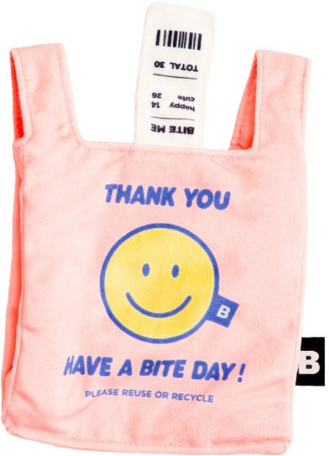 바잇미 강아지 바스락 비닐즈 포켓 장난감, 핑크, 1개