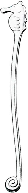SALUS 佐藤金屬 海馬攪拌棒, 銀色, 1支