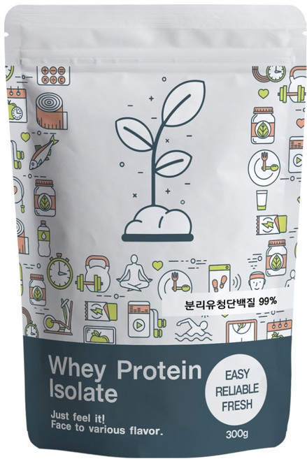 푸른빈 WPI 분리 유청단백 분말 가루, 300g, 1개