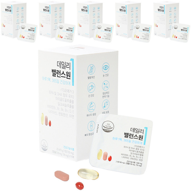 데일리밸런스원 하루1팩 영양제 15p, 23.475g, 6박스