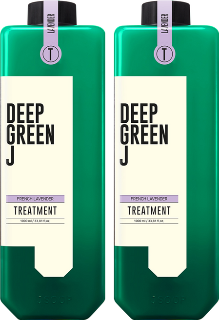 [비건라이프] 딥그린제이 아로마 약산성 비건 트리트먼트 프렌치 라벤더, 1L, 2개
