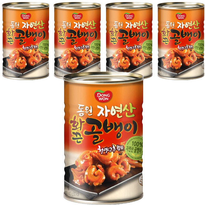 동원 화끈한 골뱅이 통조림, 400g, 5개