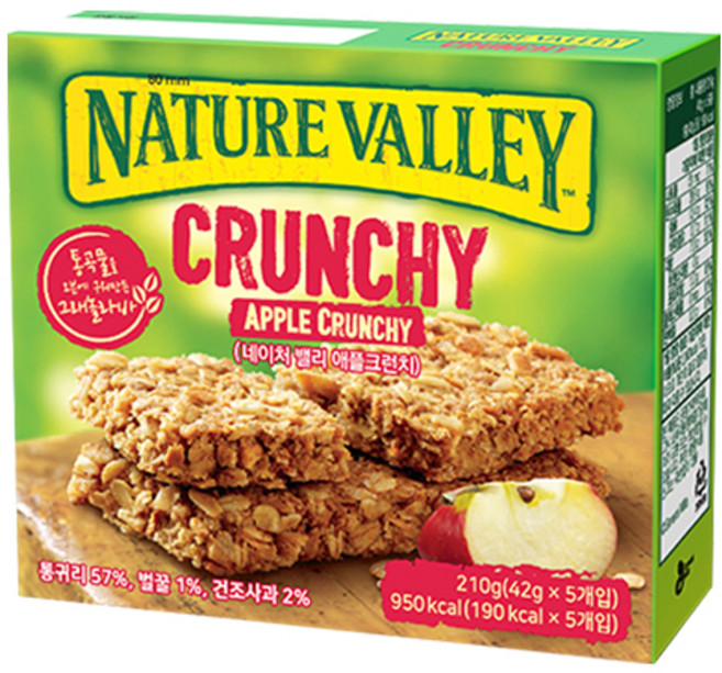 네이처밸리 크런치 애플 크런치 바, 1개, 210g