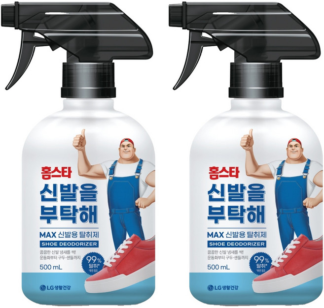 홈스타 신발을 부탁해 탈취제 본품, 500ml, 2개