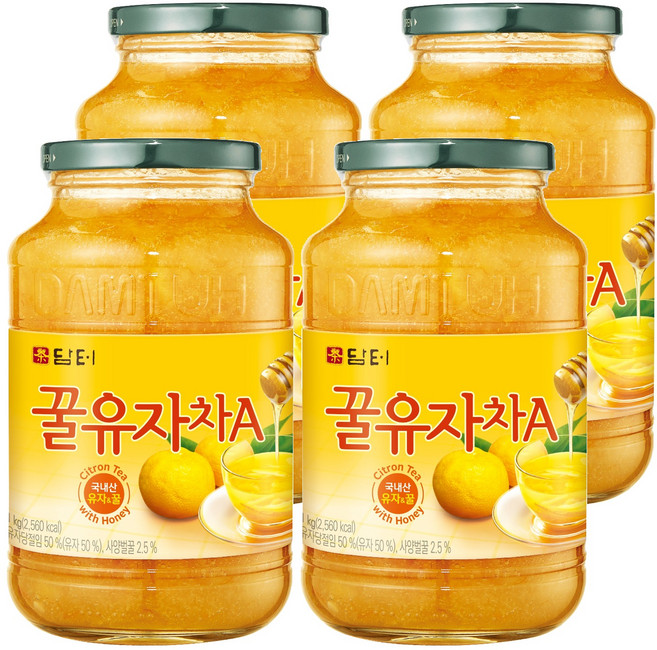 담터 꿀유자차A, 1kg, 1개입, 4개