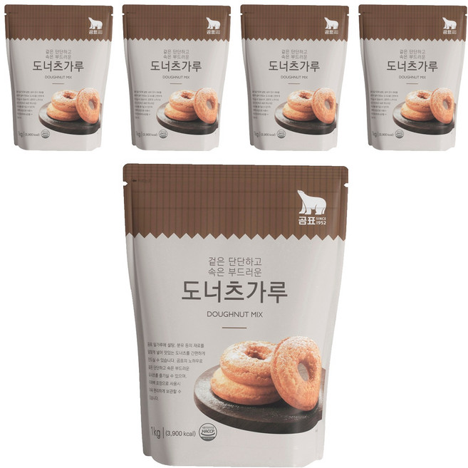 곰표 도너츠가루, 1kg, 5개