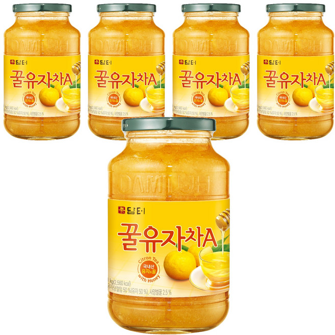 담터 꿀유자차A, 1kg, 1개입, 5개