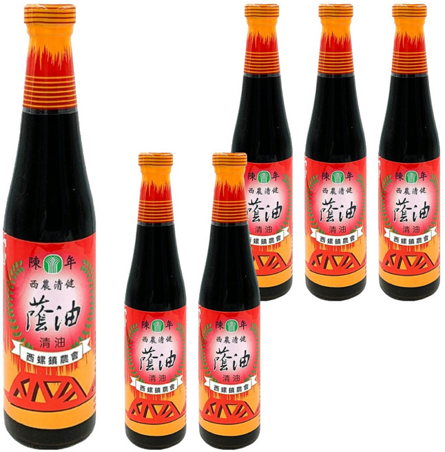 西螺鎮農會 陳年蔭油, 410ml, 6瓶