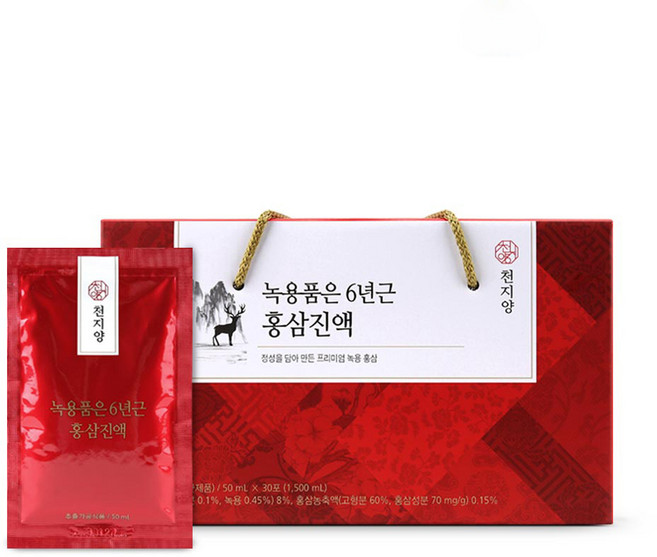 천지양 녹용품은 6년근 홍삼진액, 1.5L, 1박스