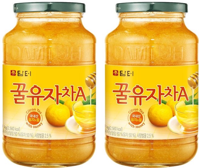 담터 꿀유자차A, 1kg, 2개, 1개입