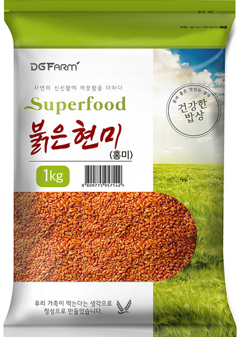 건강한밥상 붉은현미, 1kg, 1개