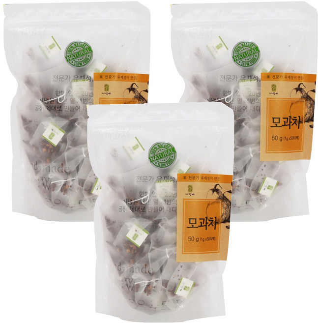 자연애 모과차 티백, 1g, 50개입, 3개
