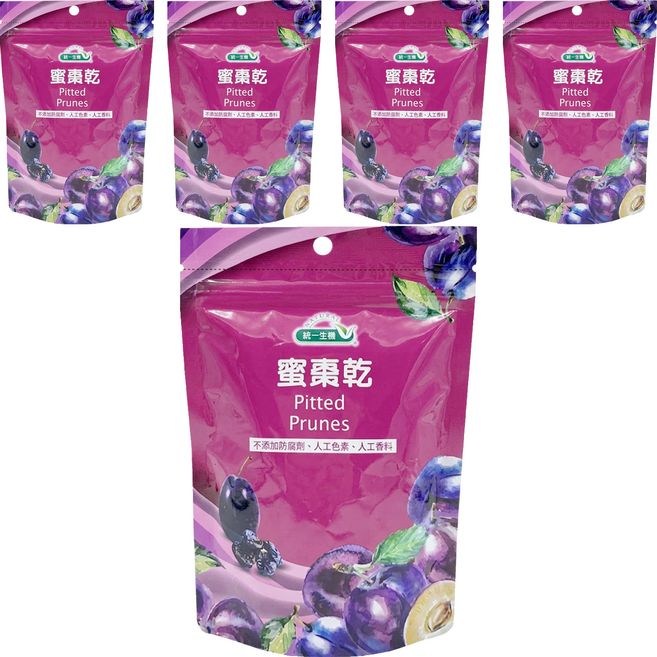 統一生機 蜜棗乾, 5包, 250g