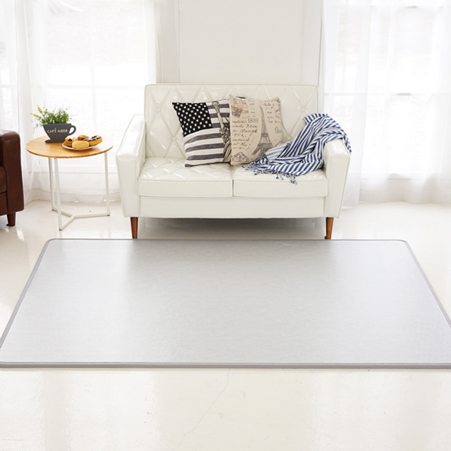 삼바텍 PVC 퓨어 놀이방매트, 직물패턴 그레이