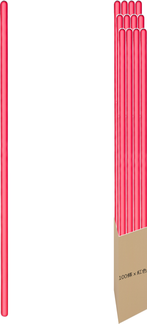 Glow Bracelet 螢光棒 8吋 100支, 紅色, 1瓶