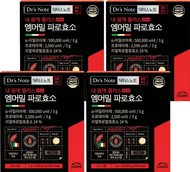 닥터스노트 팔레오 엠머밀 파로 효소 28p, 84g, 4개 - 쿠팡