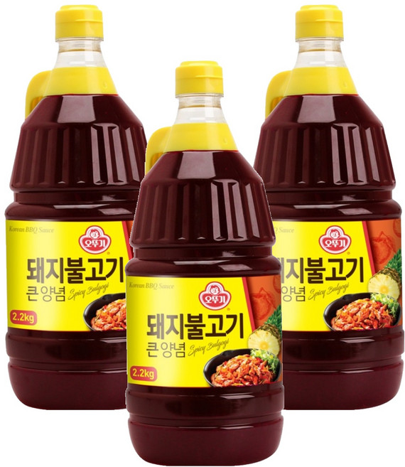 오뚜기 돼지불고기 큰 양념, 2.2kg, 3개