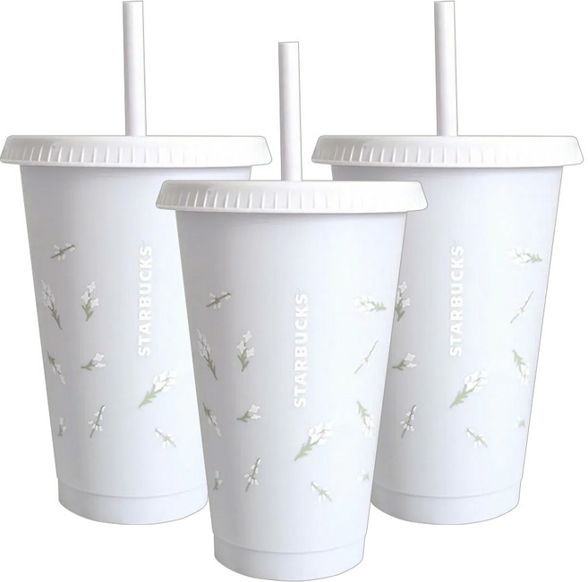 STARBUCKS 星巴克 吸管杯 隨行杯 三色一組, 顏色隨機, 590ml, 1組