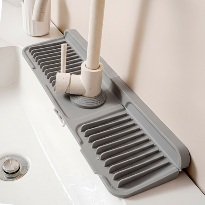 테라오르 업그레이드형 2in1 세면대 매트, 그레이, 1개