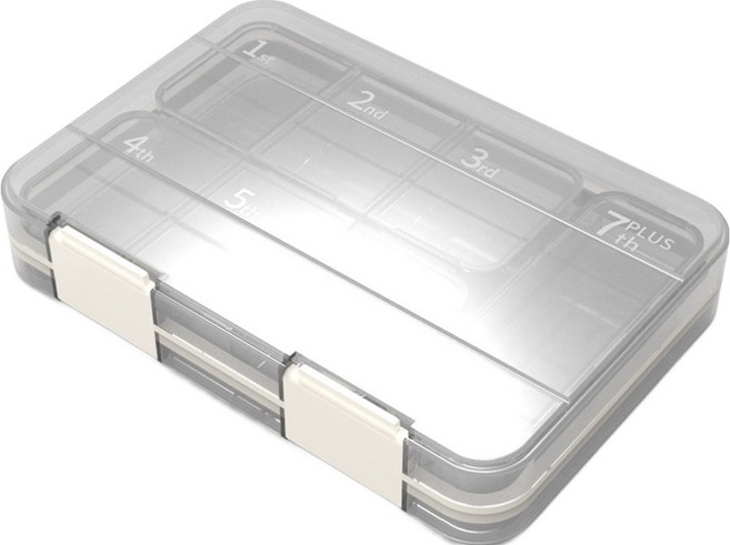 리드홈 대용량 Plus 일주일 비타민 영양제 약통 화이트, 1개