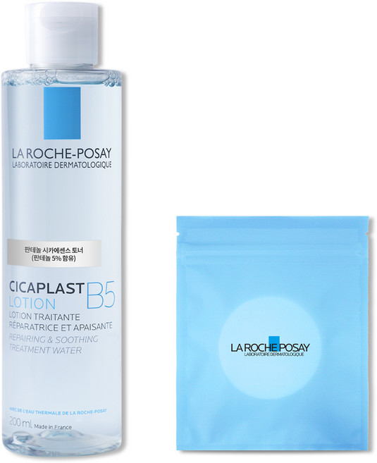 라로슈포제 시카플라스트 토너 B5 + 화장솜 30매 세트, 200ml, 1세트
