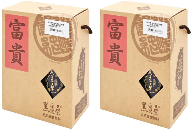 黑豆桑 無麥麩醬油二瓶組禮盒 黑金550ml + 厚黑金550ml, 1.1L, 2盒