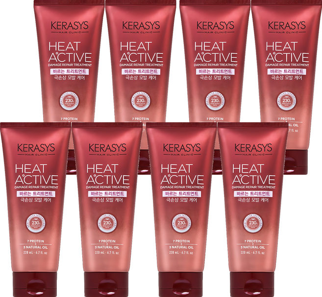 케라시스 히트 액티브 극손상 헤어 바르는 트리트먼트, 220ml, 8개